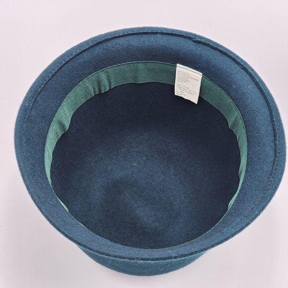 Vintage Wool Green Black Ribbon Cloche Hat - Picture 6 of 8